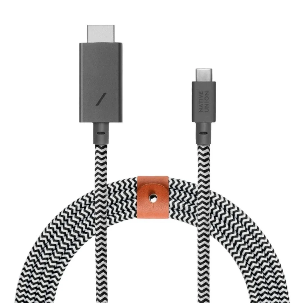 Native Union - USB C‎ to HDMI 4K Video Cable Adapter - 10ft - Zebra